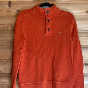 Tommy Hilfiger Orange Crewneck Sweatshirt, Size S